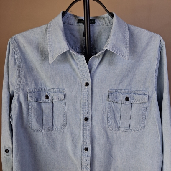 Ralph Lauren Light Blue Denim Top - Picture 3 of 7